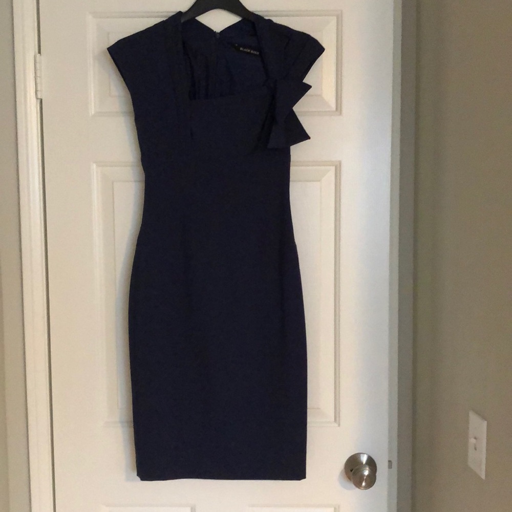 Black Halo Navy Blue Knee Length Dress